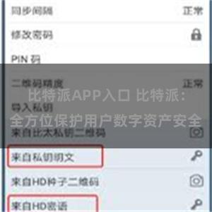 比特派APP入口 比特派：全方位保护用户数字资产安全