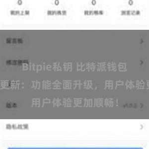 Bitpie私钥 比特派钱包最新版本更新：功能全面升级，用户体验更加顺畅！