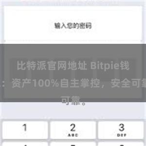 比特派官网地址 Bitpie钱包：资产100%自主掌控，安全可靠。