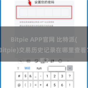 Bitpie APP官网 比特派(Bitpie)交易历史记录在哪里查看？