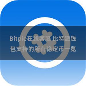 Bitpie在线客服 比特派钱包支持的所有稳定币一览